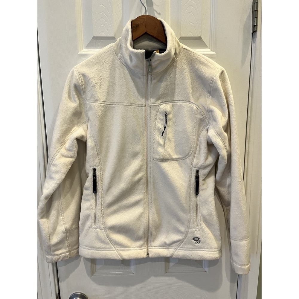 Mountain Hardware Windstopper Jacket Womens Size S Ivory Super Soft Fleece